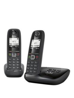 Gigaset Gigaset As405A Twin Cordless Phone - Black